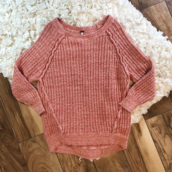 Free People Sweaters - Free People Knitted Pullover Peach Sweater